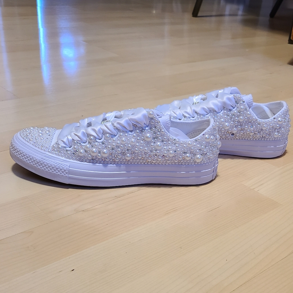 Bridal Badazzle Pearl & Rhinestone Converse